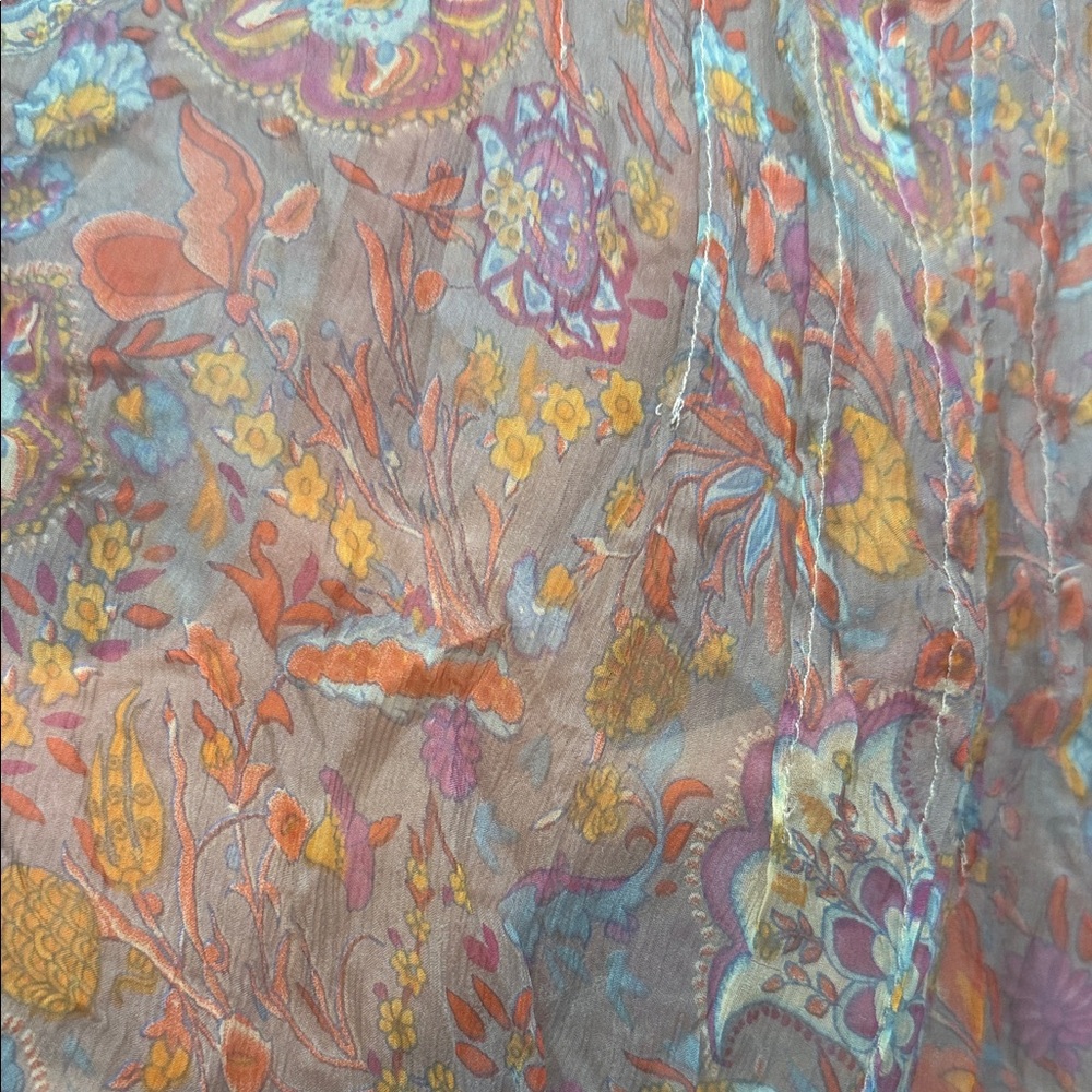 Absolu Comfort Paris Floral Sheer Blouse - Multicolor - Picture 5 of 9